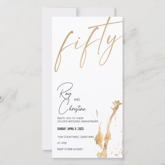 ゴールデンアニバーサリー/ 50年招待状 (正面)
