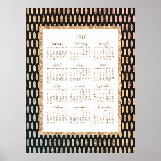 ゴールデンアニュアルカレンダー18x24 ポスター (正面)