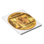 ゴールデンアフリカンエスニックアートプリントデザイン ノートパッド (アングル)