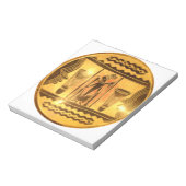 ゴールデンアフリカンエスニックアートプリントデザイン ノートパッド (回転)