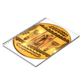 ゴールデンアフリカンエスニックアートプリントデザイン ノートブック (左側)