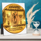 ゴールデンアフリカンエスニックアートプリントデザイン フォトプラーク (側面)