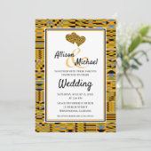 ゴールデンアフリカンケンテK46結婚式招待状 招待状 (スタンド正面)