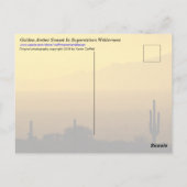 ゴールデンアリゾナサンセットとサクアロサボス ポストカード (裏面)