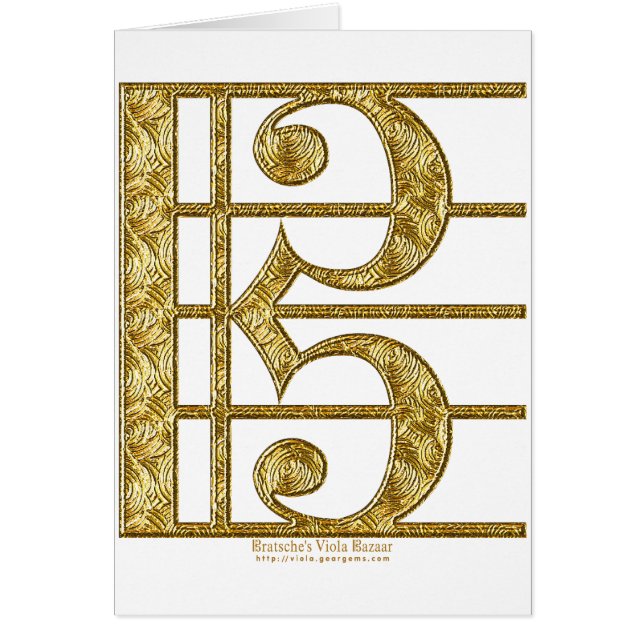 ゴールデンアルトクレフ、 音符記号 (正面)