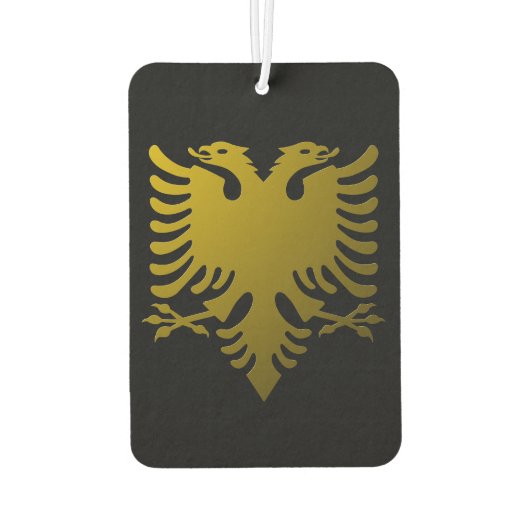 ゴールデンアルバニアの腕のコート車のマグネット カーエアーフレッシュナー (裏面)