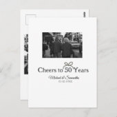 ゴールデンアローの50周年結婚記念日のお祝い ポストカード (正面/裏面)