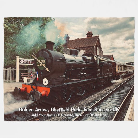 ゴールデンアローシェフィールドパークUK – 名前の追加 フリースブランケット (正面(横))