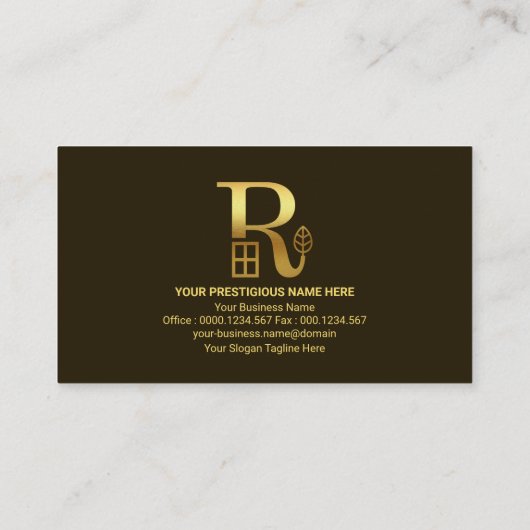 ゴールデンアローズレターRエステート実在エージェント不動産仲介業者 名刺 (裏面)