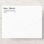 ゴールデンアローズ&デイトフォトインフォーマル結婚ズ オールインワン招待状 (背面)