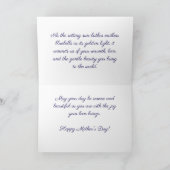 ゴールデンアワーのブルーベル - カスタム母の日カード カード (内部)