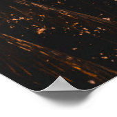 ゴールデンアワーのヤシのシルエット ポスター (角)