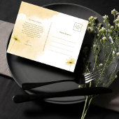 ゴールデンアワーの優雅さと花のウェディングフォト　ありがとう ポストカード