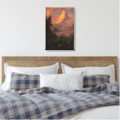 ゴールデンアワーアルパインピーク キャンバスプリント (インサイチュ (寝室))