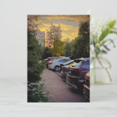 ゴールデンアワーアーバンセレニティ招待状 – カスタマイズ可能 招待状 (スタンド正面)