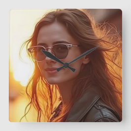 ゴールデンアワーエレガンス スクエア壁時計