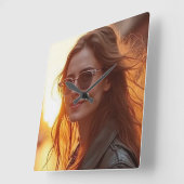 ゴールデンアワーエレガンス スクエア壁時計 (傾斜)