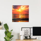 ゴールデンアワーオンザ海 ポスター (ホームオフィス)