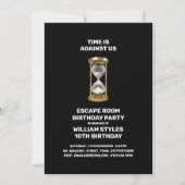 ゴールデンアワーガラス、エスケープルーム、バースデーパーティー 招待状 (正面)