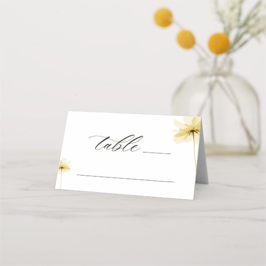 ゴールデンアワーグレース写真のフローラ結婚の折り畳み プレイスカード (正面)