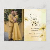 ゴールデンアワーグレース写真ウェディング日付を保存 ポストカード (正面)