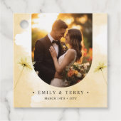 ゴールデンアワーグレース写真&フローラ結婚ズ・サンキュー フェイバータグ (正面)