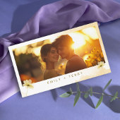 ゴールデンアワーグレース写真QRコードウェディングRSVP エンクロージャーカード