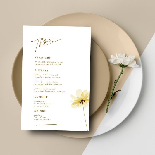 ゴールデンアワーグレース結婚フローラの写真メニューカード