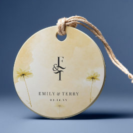 ゴールデンアワーグレース&モノグラム結婚の感謝 フェイバータグ