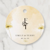 ゴールデンアワーグレース&モノグラム結婚の感謝 フェイバータグ (正面)