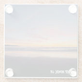 ゴールデンアワーサンセット – ヴェネツィアビーチ, CA ガラスコースター (裏面)