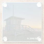 ゴールデンアワーサンセット – ヴェネツィアビーチ, CA ガラスコースター (裏面)