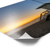 ゴールデンアワーサンセット – ヴェネツィアビーチ, CA フォトプリント            (角)