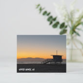 ゴールデンアワーサンセット – ヴェネツィアビーチ, CA ポストカード (スタンド正面)