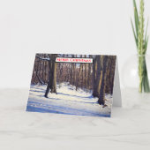 ゴールデンアワースノーシーンクリスマス カード (正面)