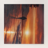 ゴールデンアワービーチ歩くマン ジグソーパズル (横)