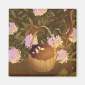 ゴールデンアワーブラックベリーバスケットの磁気写真 マグネット (正面)