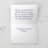 ゴールデンアワーブルーベル – パーソナライズされた誕生日カード カード (内部)