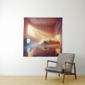 ゴールデンアワーベッドルームグローコージードリームコアムード タペストリー (インサイチュ)