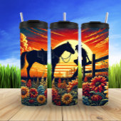 ゴールデンアワー女性のカーボーイ タンブラー