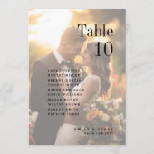 ゴールデンアワー結婚トのゲスト名テーブル番号 (裏面)