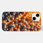 ゴールデンアワー都市景観スマホケース - アイソメトリック3Dデザイン Case-Mate iPhoneケース (裏面 (横))