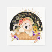 ゴールデンアワー – リトリバー紙ナプキン スタンダードカクテルナプキン (正面)