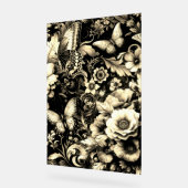 ゴールデンアンティークフローラと蝶 アクリルサイン (傾斜)