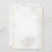 ゴールデンアンドフラワーエレガントウェディング招待状 招待状 (裏面)