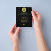 ゴールデンアンドブラック美しいサロン チラシ (手)