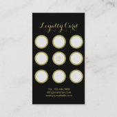 ゴールデンアンドブラック美しいサロン ロイヤリティカード (裏面)