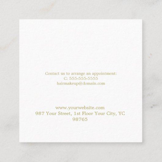 ゴールデンアンドブラック美しいサロン 割引カード (裏面)