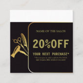 ゴールデンアンドブラック美しいサロン 割引カード (正面)