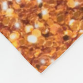 ゴールデンアンバーきらめくグリッター フリースブランケット (角)